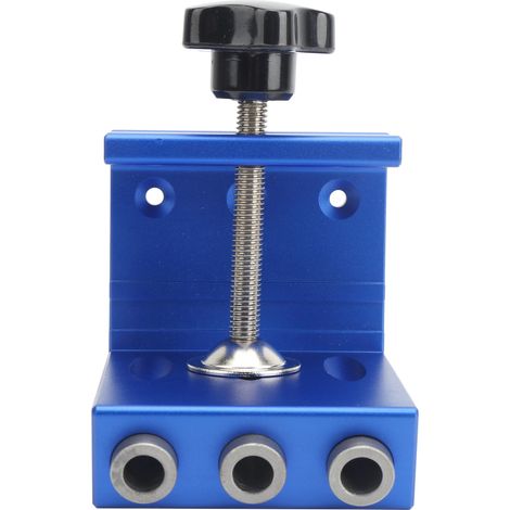 Gabarit de perçage en alliage d'aluminium pour le travail du bois, fournitures industrielles, épaisseur 10 à 35 mm, bleu (1/5)