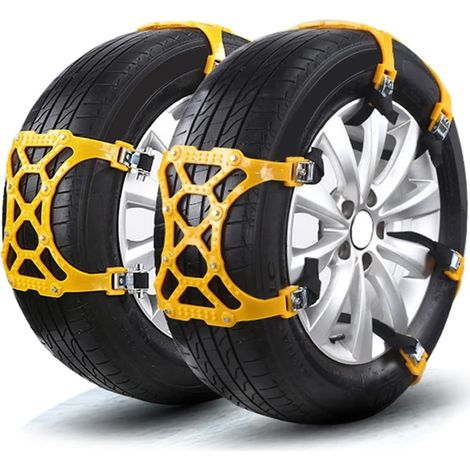 Lot de 6 chaînes de pneu antidérapantes et solides pour pneus de voiture SUV (1/5)