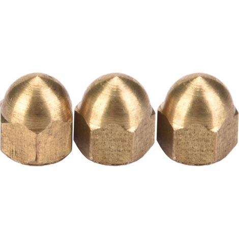Kit d'écrous borgnes en laiton, écrous hexagonaux à tête bombée, fixations pour véhicules (M4, 20 pièces) (1/5)