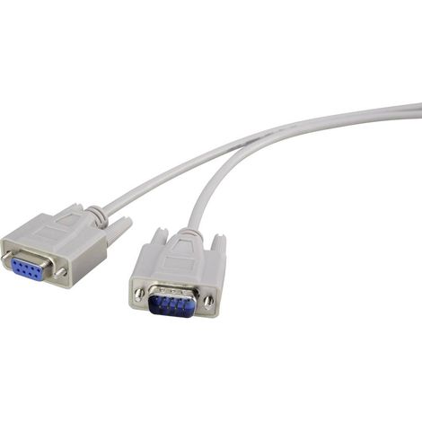 Renkforce série Rallonge [1x SUB-D mâle 9 pôles - 1x SUB-D femelle 9 pôles] 5.00 m beige W726581 (1/3)