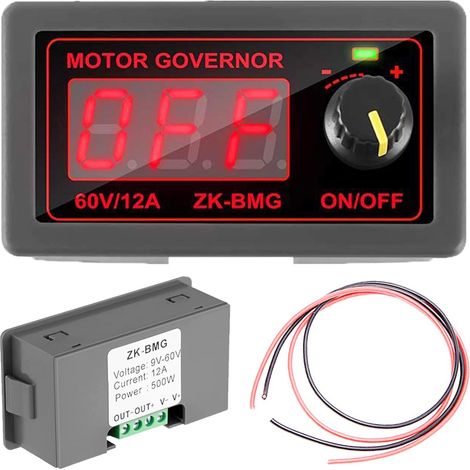 contrôleur de vitesse de moteur PWM ZK-BMG DC 12V 24V 60V 500W Module de pilote de générateur d'ignal réglable avec interrupteur en continu, câble rouge et noir