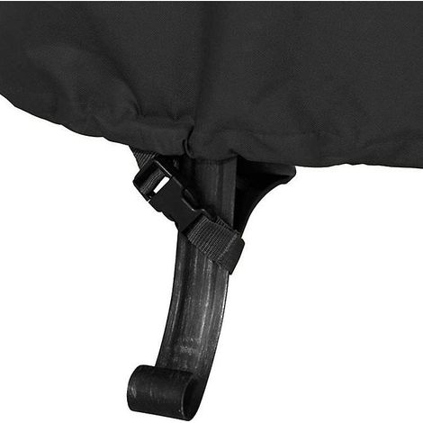 Housse ronde imperméable noire pour foyer extérieur - 85 x 40 cm - Protection UV et poussière (1/4)
