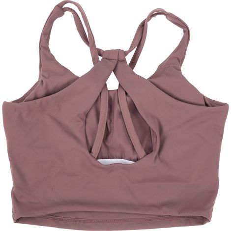 Sport-BHs für Damen mit gekreuzten Trägern, Mädchen-Sport-BHs für Yoga, Fitness, Workout, Sportaccessoire, Lila-Grau, Größe L (1/5)
