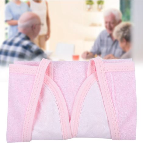 Tablier Anti-Salive Léger Adulte - Bavoir Imperméable pour Seniors - Rose (1/5)