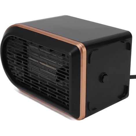Chauffage d'appoint vertical PTC en céramique, ventilateur chauffant, chauffage électrique portable pour la maison, UE 220-240 V, noir et gris (1/5)