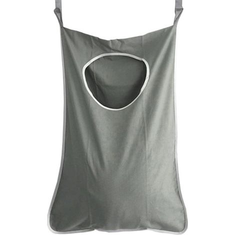 Ménage à Suspendre Panier à Linge Sac au-Dessus de la Porte Grande contenance Sale Vêtements Sac de Rangement Portable Durable Tissu Oxford Sac de Recyclage-Gris Foncé, (1/3)