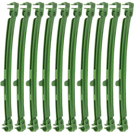 Treillis en plastique pour plantes grimpantes, 10 supports verts pour plantes de jardin (1/5)