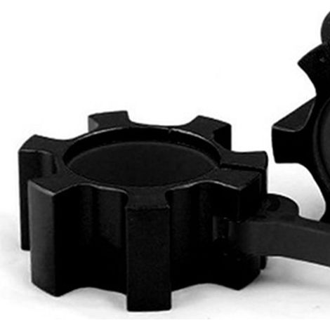 Lot de 2 colliers de serrage pour haltères de 50 mm, en alliage d'aluminium à dégagement rapide, pour musculation et fitness (noir). (1/5)