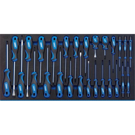Draper IT-EVA17 27-Piece Soft Grip Screwdriver Set with Full Drawer EVA Insert Tray