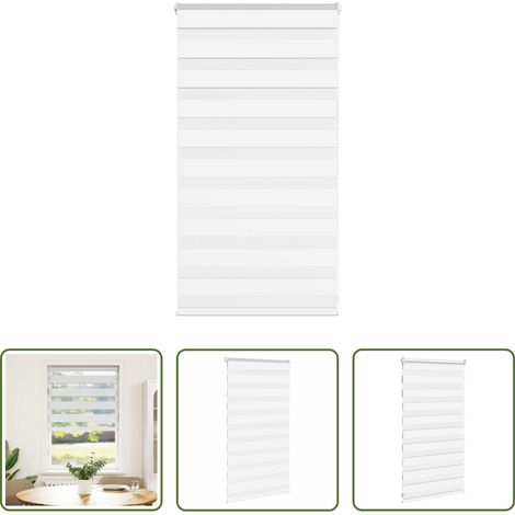 Sichtschutz -  Doppelrollo Weiß 85x100 cm Stoffbreite 80,9 cm Polyester (1/5)