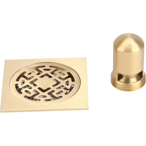 Bonde de sol de salle de bain à âme en cuivre, bonde de douche, crépine de sol anti-obstruction et anti-odeurs (1/4)