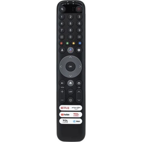 Télécommande Vocale pour TV QLED Smart avec Google Assistant, Compatible avec Modèles 50", 55", 65", 75" et Plus