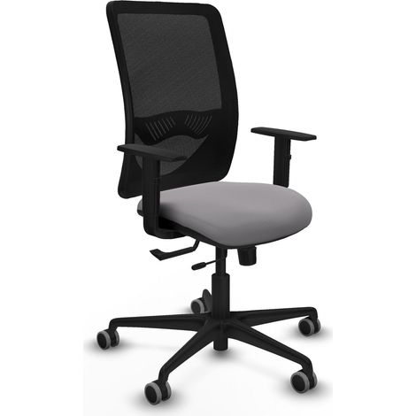 Silla piqueras y crespo Zulema gris malla cuero sintético (1/2)