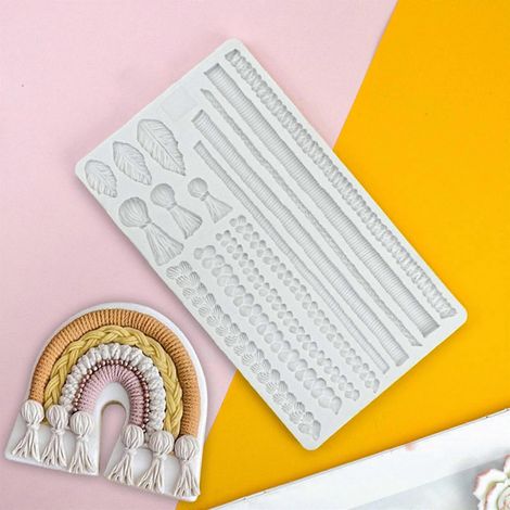 Moules à chocolat en silicone à faire soi-même, en forme de corde de chanvre et de pompon, accessoires de cuisine et de pâtisserie