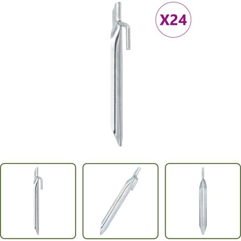 Camping - Zeltheringe 24 Stk. V-Form 17 cm Ø20 mm Verzinkter Stahl (1/5)