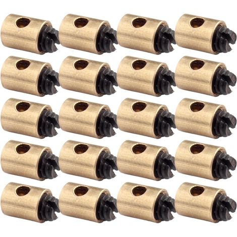 Fahrradbremskabel und -gehäuse, 20 Stück, Motorrad-Drahtkernclips, Fahrradkabelklemme, Fahrradkabelklemme, 5 x 6 mm, Messing-Gaszug, passend für Motorrad-Roller-Beschleuniger