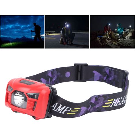 Wasserdichte LED-Stirnlampe mit Sensor, USB-aufladbar, hohe Leuchtkraft, geeignet für nächtliches Angeln und Laufen im Freien. (1/5)