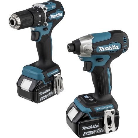 Makita Akku DHP487 Schlagbohrschrauber DTD157 Schlagschrauber 2x3,0Ah DLX2414JX4 (1/5)