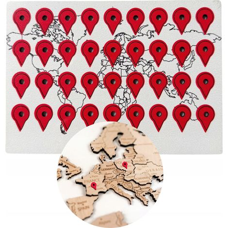 36 Stück Geo-Tags aus Holz mit doppelseitigem Klebeband, 1,5 x 1 cm (1/5)