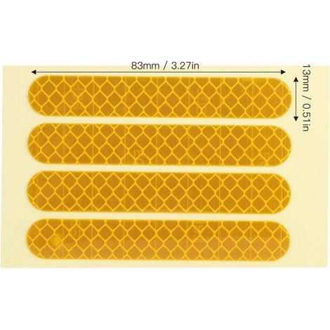 Reflektierende Radaufkleber, 4 Stück, 83 x 13 mm, für den Elektroroller Ninebot G30 – Rollerreflektoren – Raddekoration (1/5)