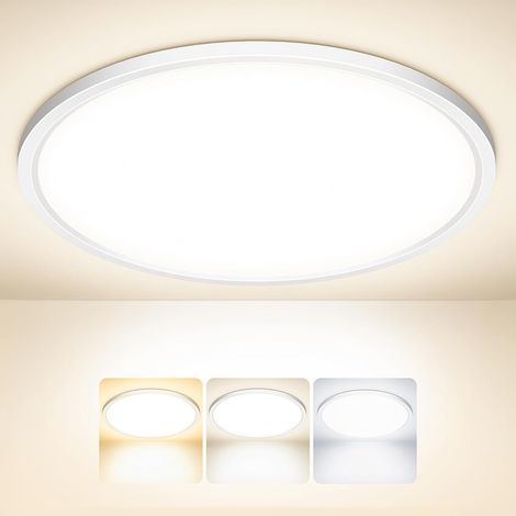 LED Ceiling Light, 32W 3200LM, 3 Color Temperatures, IP44 Waterproof, Ø40CM, For Living Room, Bedroom, Kitchen, Bathroom (1/5)