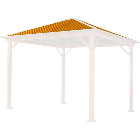 TOOLPORT Ersatz-Dachplatten 3x3 m Hardtop Dach Stahldach für Gartenpavillon Forest Superior 3x3m (1/4)