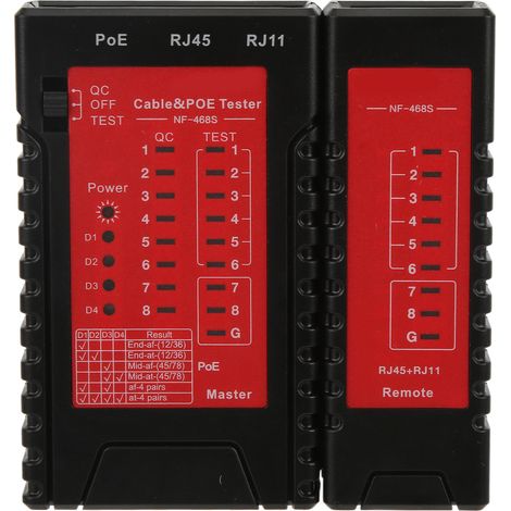 NOYAFA NF-468S Telefonkabeltester: Kabelbrucherkennung und Hochspannungsfestigkeit