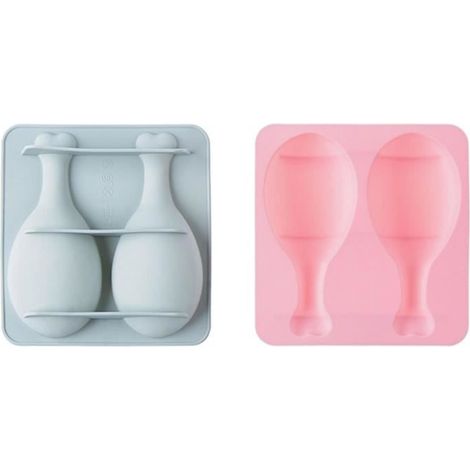 Moule à pâtisserie - Silicone - 2 pièces - Forme cuisse de poulet - Rose - Antiadhésif (1/4)
