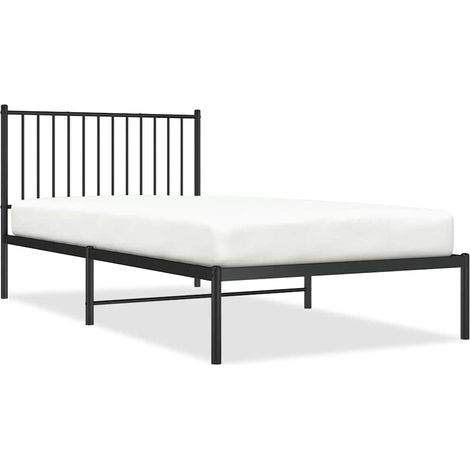 Maison Exclusive - Giroletto con Testiera Metallo Nero 100x200 cm
