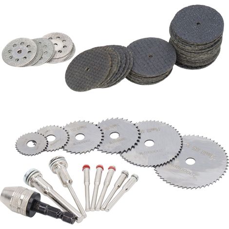Kit de Disques de Coupe Multimatériaux pour Bois, Métal, Plastique avec Lames HSS et Meules Abrasives (1/5)