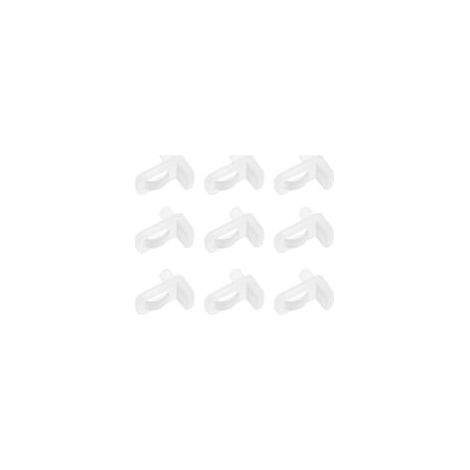 Juego de 40 clips de soporte para estantes de vidrio (5 mm) para muebles de cocina, librerías y armarios - Crezuo
