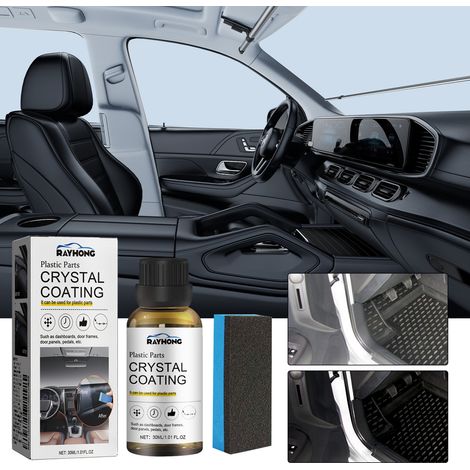 Kunststoff-Aufbereitungsbeschichtung für Armaturenbrett und Sitze im Auto – staubabweisend, polierend und pflegend – 30 ml + Schwamm -- BIEMMEDUE (1/5)