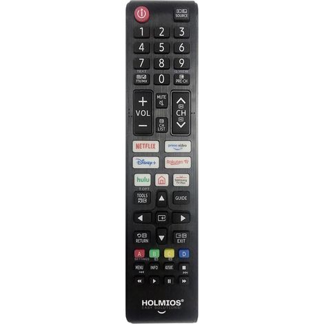 HOLMIOS Telecomando universale per Samsung Smart TV (2xLR03/AAA non inclusi) nero
