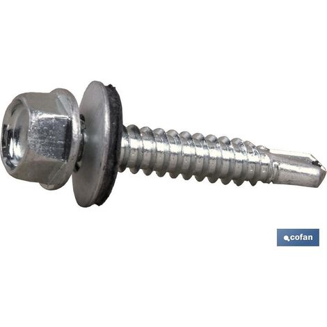 Pack de 200 vis auto-perforantes DIN-7504K avec rondelle EPDM