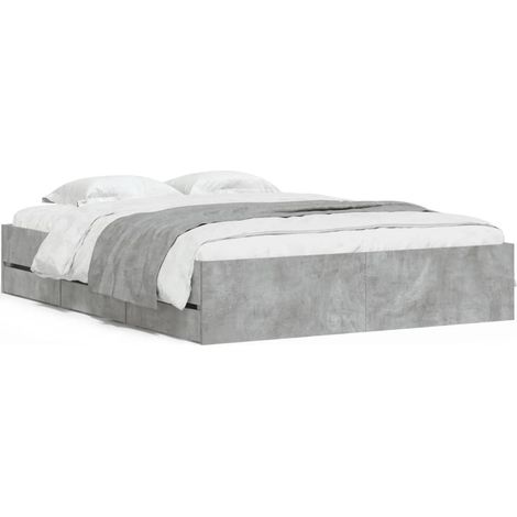 Maison Exclusive - Giroletto Cassetti Grigio Cemento 140x200 cm Legno Multistrato