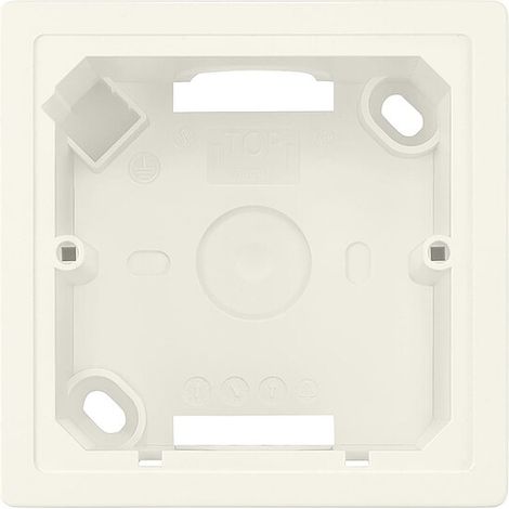Aufputzkappe Siemens 5TG2901 1-fach, titanweiß - 84 x 42,5 mm