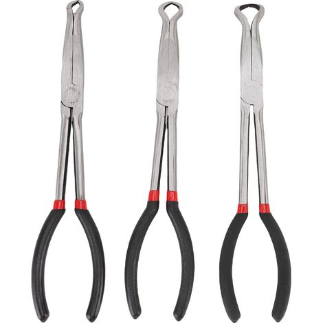 Ortviai Pince à bec long 11 pouces – Set de 3 pinces circulaires en acier trempé pour garage domestique ou automobile (1/5)