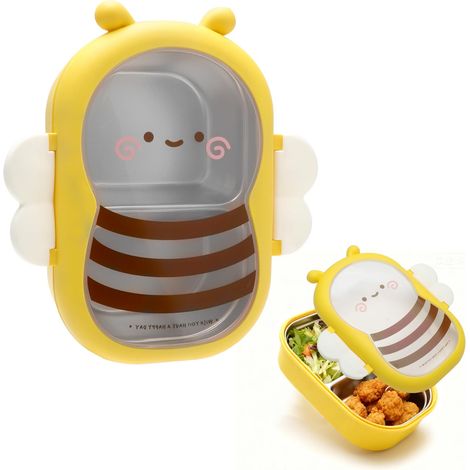Boîte à Goûter pour Enfants, Boîte Repas pour Enfant, Boîte à Déjeuner avec Compartiments Amovibles Lunch Box Adulte Boîte Sans BPA