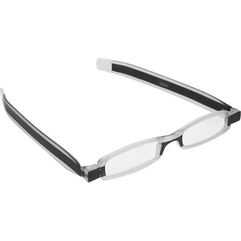 Lunettes de lecture portables pliables et rotatives à 360° à monture bicolore pour personnes âgées TR90250 Degrees Black (1/5)