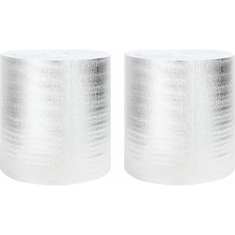 Heizkörper-Reflektorfolie 2 pcs Silber 25 x 0,5 m Polyethylen