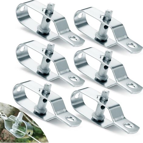 6 Stück Kabelspanner aus verzinktem Stahl, Zaunspanner, Wäscheleinenspanner, 95 mm, Zaunspanner für Eisendraht, Zaun, Schafzaun, Stacheldraht, Wäscheleine, Edelstahlkabel (1/5)