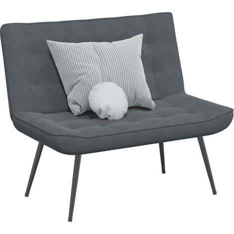 Sitzbank Dunkelgrau 110x74x84 cm Samt