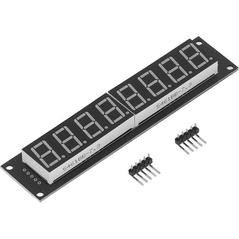 Module d'affichage LED bleu 8 chiffres 0,56 pouce, pilote 74HC595, interface 3 broches IO 5V, tube numérique pour projets électroniques (1/5)
