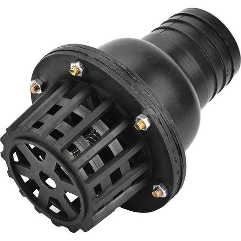 Clapet de pied pompe à eau, valve anti-retour plat basse pression PVC noir, pour machine à fluide Taille: 2" (1/5)
