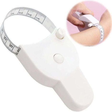 Ruban à mesurer corporel, ruban à mesurer souple, ruban à mesurer de 150 cm / 60 pouces, pour les mesures sur mesure, les mesures du corps. Ruban à mesurer rétractable blanc (1/4)