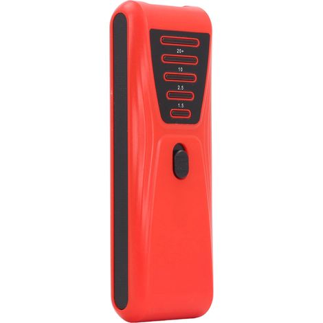 Détecteur de champ magnétique, 5 indicateurs LED colorés, testeur de rayonnement de champ électromagnétique, compteur EMF rouge (1/5)