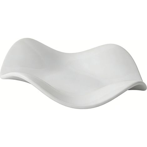 Plateau à bijoux en céramique de forme irrégulière givré, décor esthétique de pièce, anneau plat clé chambre à coucher salle de bain blanc (1/5)