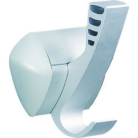 Patère 77 sur lice à fixer aluminium laqué blanc RAL9010 4 têtes longueur 620 mm - VACHETTE