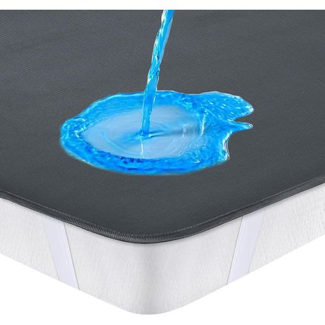 Waterproof Mattress Protector, 70 x 140 cm, Grey Mattress Protector for Washable Incontinence, Breathable Mattress Cover, Waterproof Mattress Topper for Children – Waterproof Mattress Topper – (1/5)