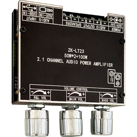 Carte amplificateur audio Bluetooth 2.1 canaux volume réglable module ampli Hi-Fi pour optimisation sonore (1/5)